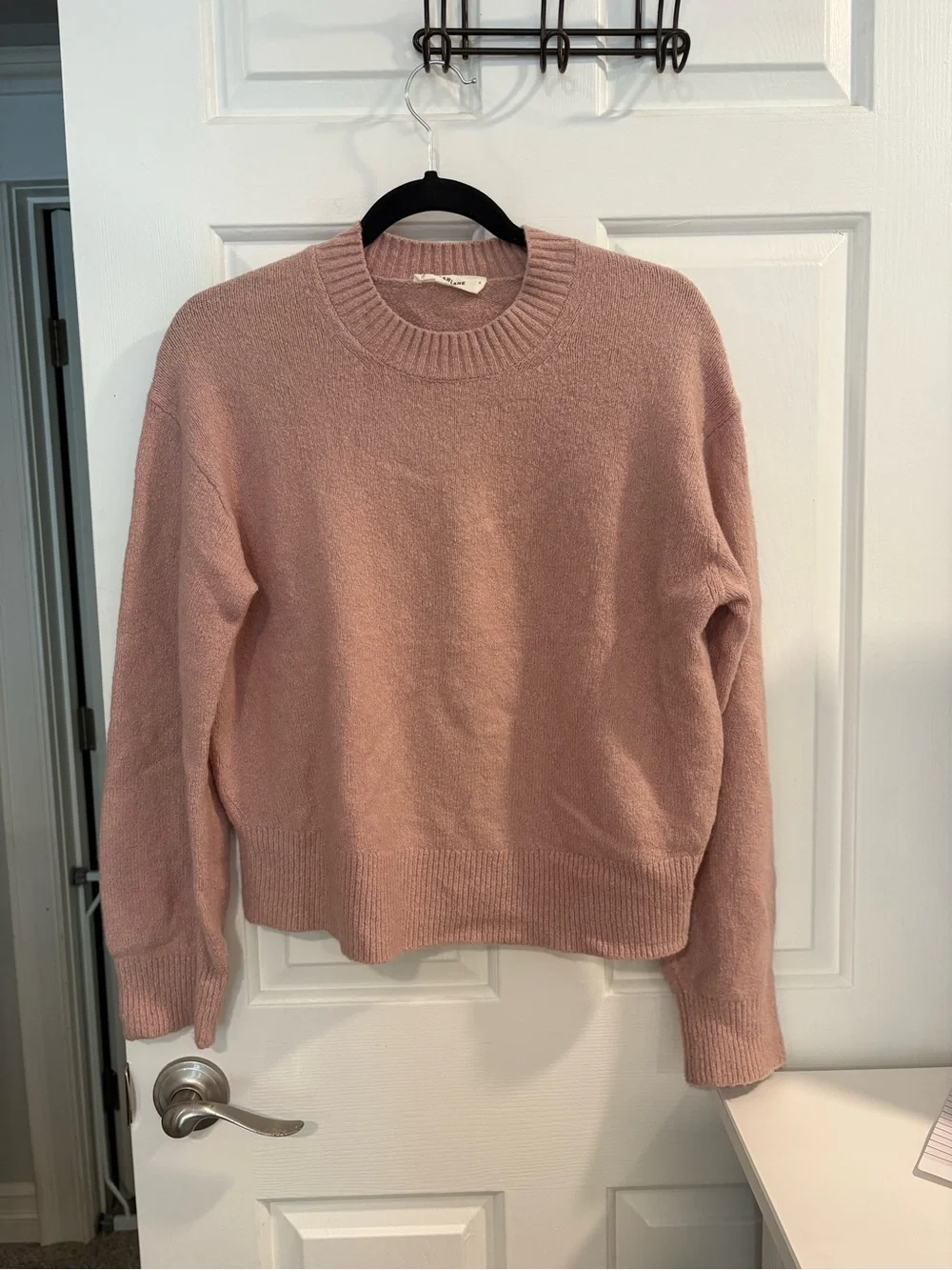 Everlane Cocoon Crew in Plush Cotton Dusty Rose